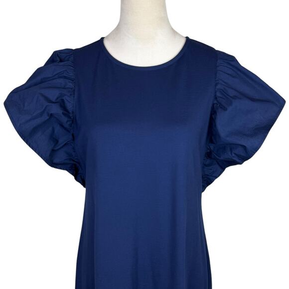 Crown & Ivy NWT Flutter Ruffle Sleeve Knit Mini Summer Shift Dress - Picture 4 of 10